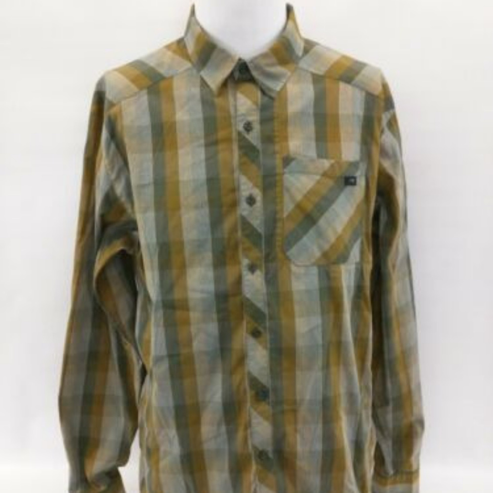 ARC'TERYX Brown Gray Plaid LS Shirt Mens Size XL